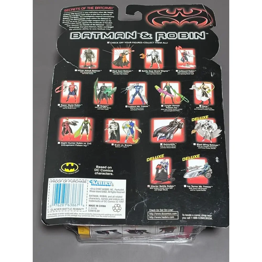 Batman & Robin Movie Deluxe Glacier Battle Robin Snow Skiff Vehicle Kenner New